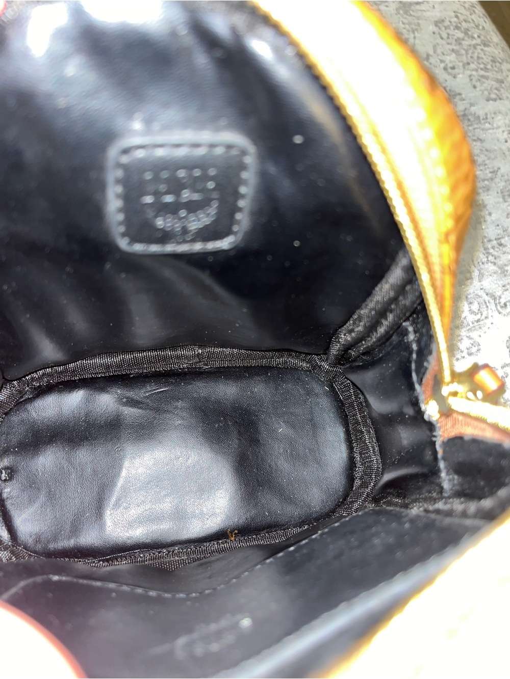 MCM Cognac Logo Mini Backpack Crossbody Bag - Picture 9 of 13